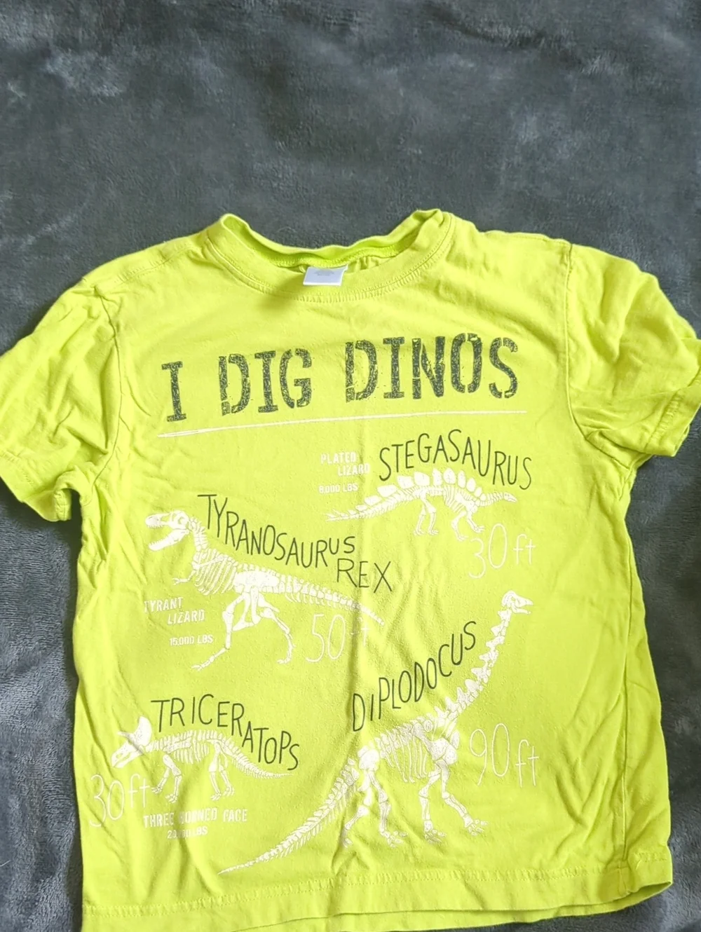 Gymboree Neon Yellow 'I Dig Dinos' Tee